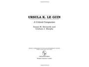 Ursula K. Le Guin A Critical Companion Critical Companions to Popular Contemporary Writers