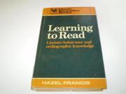 Learning to Read Literate Behaviour and Orthographic Knowledge Education Books