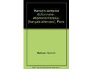 Harrap s compact dictionnaire Allemand français [français allemand] Pons