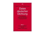 Daten Deutscher Dichtung Band 1