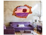 Dnven 35 w X 23 h 3D Full Colour High Definition Purple Lavender Big Tree Dreaming World Scenery Break Out of the Wall Window Bedroom Bathroom Playroom Decals