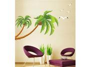 Dnven 67 w x 55 h Coconut Palm Sea Gulls Tropical Beach Scenery Wall Stickers Large Removable Living Room Bedroom Playroom Nursery Wall Decals Peel Stick H