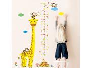 Dnven 33 w x 53 h Fruit Giraffe Monkey Clouds Growth Chart Ruler Nursery Wall Stickers Removable Height Measurement Vinyl Wall Decals for Kids Playroom Baby R