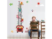 Dnven Growth Chart 35 x 71 From 30cm 170cm Rabbits on Fire Truck Cars Children Grows up Height Measurement Growth Chart Measures with Quote Wall Stickers De