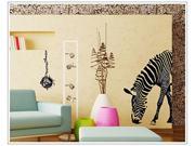 Dnven 39 w x 37 h Print Zebra Vine Ball Wall Stickers Living Room Bedroom Kids Room Nursery Wall Decals Self Adhesive Stickers Home Décor