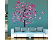 Dnven 69 w x 63 h Larger Pink Butterfly Tree Wall Sticker Decals PVC Removable Wall Decal for Nursery Living Room Bedroom Wall Decor