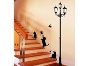 Dnven DIY Lamp Cat Bird Removable Wall Sticker Paper Art Decor For Drawing Room Home Workplace Dorm Or Store