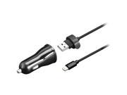 MACALLY MCAR12L 12 Watt Car Charger with Lightning R Cable