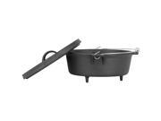 Winterial 6 Quart Cast Iron Camping Dutch Oven Camping Cookware Durable Cooking