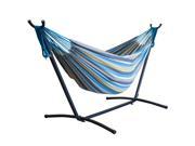 Driftsun Space Saving Two Person Patio and Lawn Portable Hammock with Steel Stand Stripped Paradise