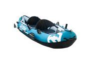 Elkton Outdoors 10 Foot Inflatable Tear Resistant Fishing Kayak With Double Sided Oars Rod Holders Foot Pump Repair Kit