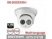 Hikvision latest DS 2CD2335 I replace DS 2CD2332 I 3mp 30m IR Network Dome security CCTV PoE IP Camera H.265 H.264 IP67 IK10 Vandalproof Day Night