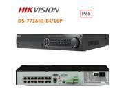 Hikvision DS 7716N E4 16P HDMI 16ch PoE NVR 5MP 3MP Video Recorder for PoE Cameras 4*SATA