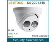 US STOCK Hikvision DS 2CD3345 I HD 4MP PoE Turret EXIR Mini Dome 2.8mm Network Security IP Camera