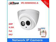 Dahua IPC HDW4431C A HD 4MP PoE Built in Mic IR Dome Network Security IP Camera