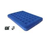 Zaltana Flocked Double size Air mattress Size 73 x54 x7.5 with DC air pump battery sold separately