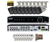CIB True HD AHD 1080P 1920TVL 8CH Recording and Display DVR system with 2TB HDD and 8x2.1Megapixel HD 1080P Vandal Bullet Color Cameras with Network Remote View