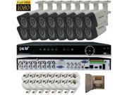 CIB True Full HD AHD 16CH 1080P 1920TVL Recording and Display DVR system with 2TB HDD and 16x2.1Megapixel Vandal Bullet Cameras HDMI 4K 8MP Network Remote Vie