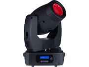 Moving head fixture with a CBT 140 75w 6500k LED light source and ultra narrow 2° beam angle. Offers 1* static gobo wheel with 11 gobos plus open and 1* color w