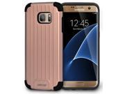 ROSE GOLD PINK MATTE SLIM DUO SHIELD CASE COVER FOR SAMSUNG GALAXY S7 EDGE