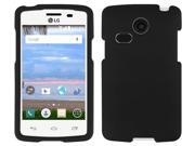 BLACK RUBBERIZED HARD SHELL CASE COVER FOR LG SUNRISE L15G AND LG LUCKY L16C