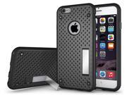 BLACK AIR NET HEAT DISSIPATION CASE COVER STAND FOR APPLE iPHONE 6 6S 4.7