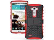 RED GRENADE GRIP RUGGED TPU SKIN HARD CASE COVER STAND FOR LG G3 PHONE