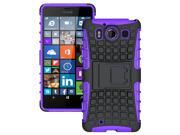 PURPLE GRENADE GRIP RUGGED SKIN HARD CASE COVER STAND FOR MICROSOFT LUMIA 950