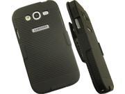 BLACK HARD CASE COVER BELT CLIP HOLSTER STAND FOR SAMSUNG GALAXY GRAND NEO