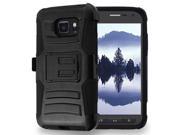 BLACK RUGGED CASE with STAND BELT CLIP HOLSTER FOR SAMSUNG GALAXY S7 ACTIVE