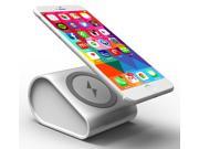 WHITE QI WIRELESS CHARGER PAD STAND 10400mAh PORTABLE POWER BANK FOR CELL PHONE