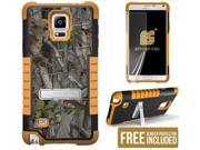 AUTUMN WOODS CAMO LEAF TRI SHIELD RUGGED CASE STAND FOR SAMSUNG GALAXY NOTE 4