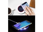 BLUE GLOW LED LIGHTS CLEAR BLACK Qi WIRELESS CHARGER DISK PAD FOR CELL PHONE
