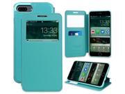 TEAL MINT WINDOW VIEW WALLET CREDIT ID CARD SLOT CASE STAND FOR iPHONE 7 PLUS