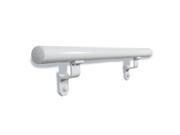 1.9 Round x 3 ft. White Aluminum ADA Handrail Kit Includes 2 wall brackets