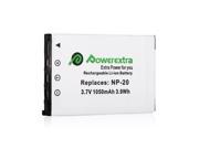 Powerextra 3.7V 1050mAh Li ion Battery Battery Charger For Casio Exilim EX Z3 Z4 Z60 Z70 Z75 S770 S880 M1 Camera Batteries