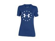Under Armour Tactical UA Freedom Logo S S Women s Tee Color American Blue White Size S