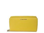 MICHAEL Michael Kors Adele Double Zip Wallet Small Pebble 18K Color Sunflower