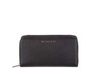 MICHAEL Michael Kors Adele Double Zip Wallet Small Pebble 18K Color Black