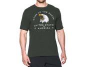 Under Armour Tactical UA Home of the Brave Tee Color Combat Green White Size S