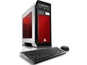 CybertronPC Gaming Desktop Computer Rhodium White Red AMD FX 8300 3.30 GHz 8GB DDR3 1TB HDD NVIDIA GeForce GTX 1060 6GB GDDR5 Logitech Keyboard and Mouse MS