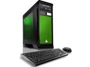 CybertronPC Gaming Desktop Computer Rhodium Black Green AMD FX 8300 3.30 GHz 16GB DDR3 1TB HDD NVIDIA GeForce GTX 950 2GB GDDR5 Logitech Keyboard and Mouse
