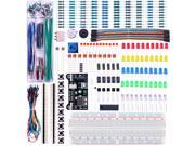 Elegoo Upgraded Electronics Fun Kit w Power Supply Module Jumper Wire Precision Potentiometer 830 tie points Breadboard for Arduino Raspberry Pi STM32