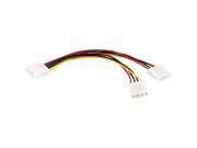 4 pin Molex Male to 2x Female Power Y Splitter Cable IDE IP4 Extension Adapter