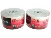 100pcs SONY Blank CD R CDR 48X Branded Logo Top 700MB Recordable Media Disc