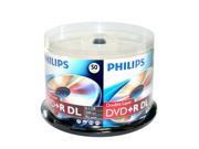 New 50 PHILIPS 8X DVD R DL Dual Double Layer 8.5GB Branded Logo Spindle