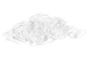 Games Tech 2 Pairs Clear Soft Silicone Oval 13x7mm Eyeglasses Screw On Nose Pads Replacement