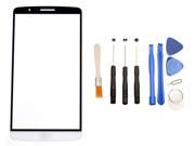 Games Tech White Outer LCD Front Screen Glass Lens Repair Replacement Tools for LG G3 D850 D855 LS990 VS985