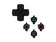 ZedLabz replacement genuine OEM d pad action button set for Sony PS4 controllers black