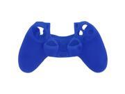 Soft silicone gel skin grip protective cover for Sony PS4 controller rubber case blue